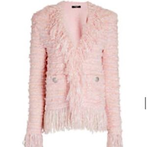 Brand new Balmain Jacket/Blazer with tags Pink Iridescent Fringe. SZ FR42US8